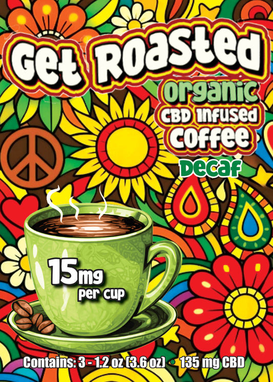 Organic CBD infused Coffee Decaf -135mg